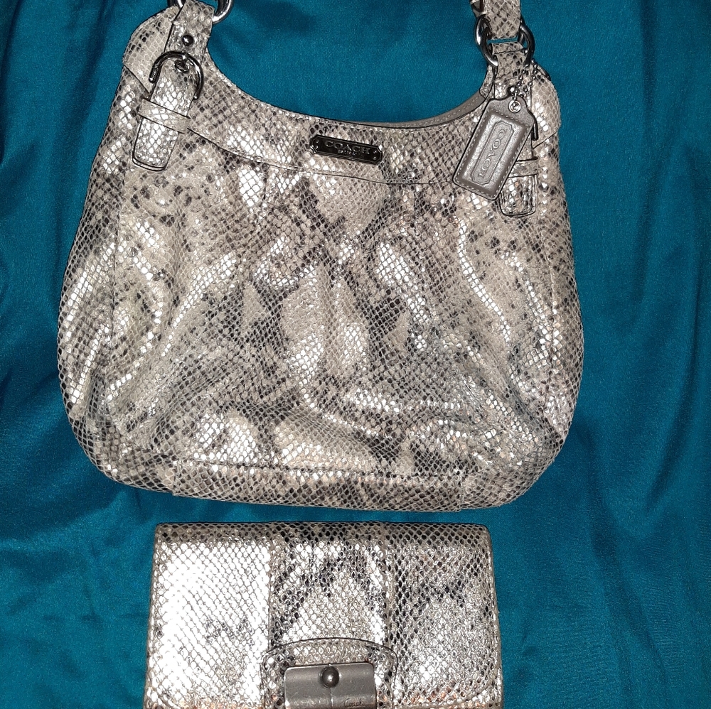 TRENDY STYLE❤Snakeskin❤Coach bag & Wallet❤